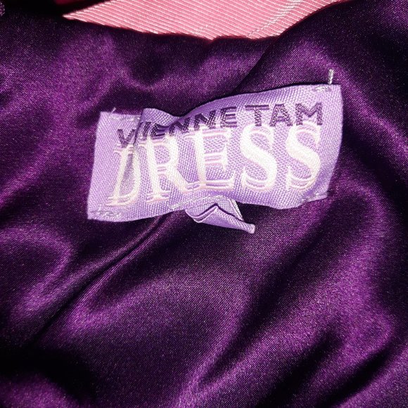 Vivienne Tam Vintage Strapless Pink Purple Dress - Picture 11 of 11